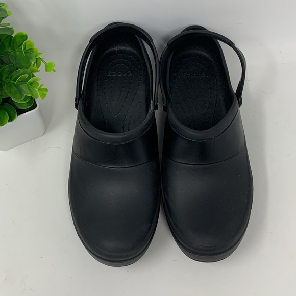 Crocs Mercy Work Women's Clogs Slip on Black Shoes Size 11 - Picture 3 of 8